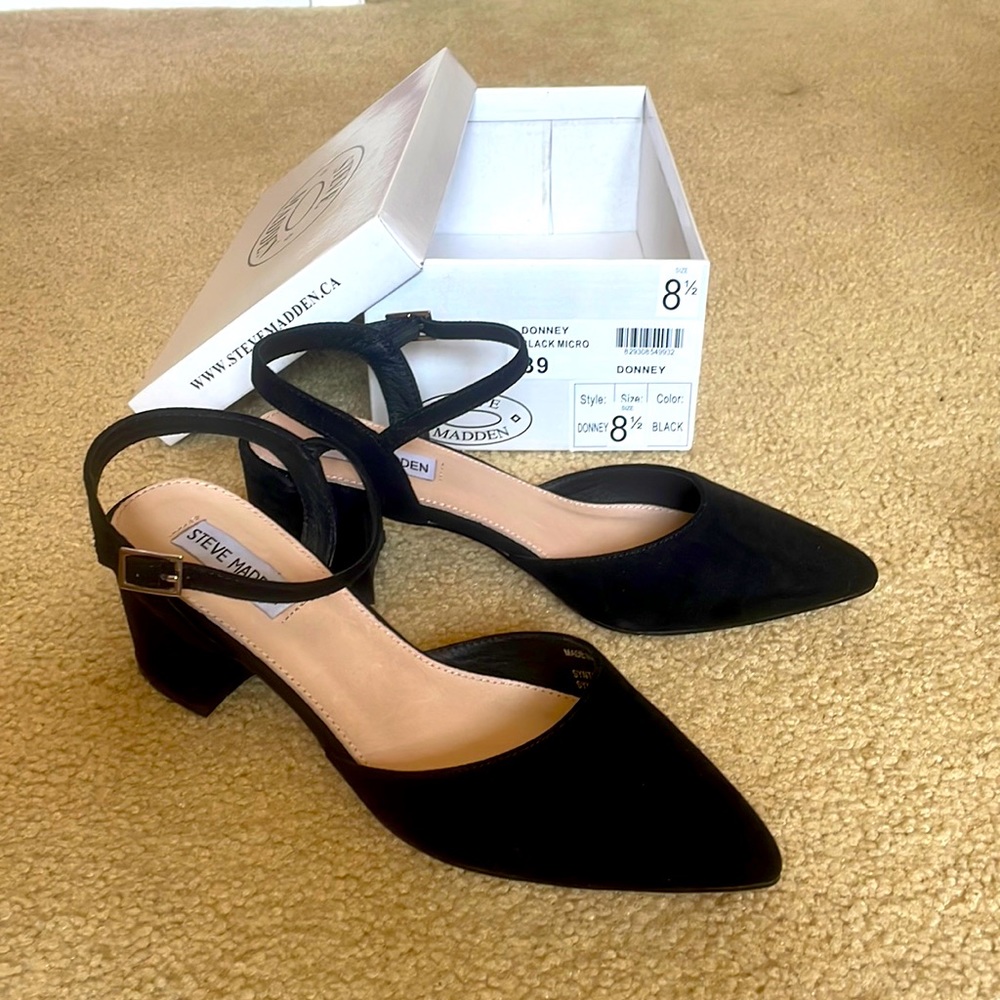 Steve Madden Donney Black Block Heel